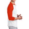 Custom 3/4 Sleeve T-Shirt Personalized Raglan Baseball T-Shirt Custom Unisex Raglan Shirt White-Orange view 4