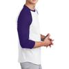 Custom 3/4 Sleeve T-Shirt Personalized Raglan Baseball T-Shirt Custom Unisex Raglan Shirt White-Purple view 4