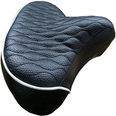 Made in Taiwan, Fito GSW Beach Cruiser Comfort Retro City Bicycle Saddle Seat, Black White Trim