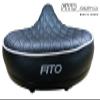 Made in Taiwan, Fito GSW Beach Cruiser Comfort Retro City Bicycle Saddle Seat, Black White Trim view 3