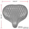 Made in Taiwan, Fito GSW Beach Cruiser Comfort Retro City Bicycle Saddle Seat, Black White Trim view 4