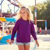 INGEAR Girls Long Sleeve Rash Guard Swim Shirt Outdoor Sports Shirt Lightweight Athletic Tee Protective Quick Dry (Purple, X-Small) view 4