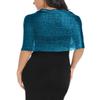 BANETTETA Shawls and Wraps for Evening and Wedding Dresses - Formal Teal Shawl view 4