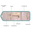 BAGSMART Travel Jewelry Organizer Case Foldable Jewelry Roll for Journey Rings, Necklaces, Earrings, Bracelets,Mini,Teal view 3