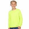 INGEAR Boys Rash Guard Long Sleeve Swim Shirt - Quick Dry UPF 50+, Kids Fishing Shirt, Dry fit Shirts for Boys Sizes XS-XL Neon Yellow view 1