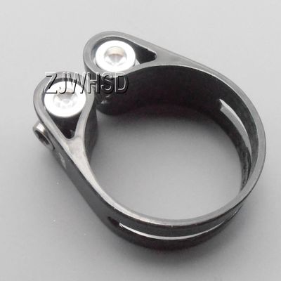 34.9mm 12g Carbon Fiber Ti Titanium Bolt Bike Saddle SeatPost Clamp Collar BMX