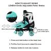 Lenexa Go GRO Adjustable Quad Roller Skate Bundle  Kids Roller Skates with Wrist Guards, Knee Pads, Elbow Pads, and Matching Backpack Black, Teal, Adjustable Large (3 to 6) view 4