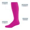 Augusta Sportswear High Five Versatile Performance Knee-High Athletic Socks for Soccer, Football, and Softball, Power Pink, Small view 3