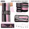 Arena Strength Long Fabric Full Body Resistance Bands Set of 4 and Pull Up Assistance Bands | Cloth Resistance Bands Loop with Fabric Exercise Resistance Bands Workout Guide view 2