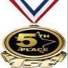 5th Place First Place Medal, 3" Gold Fifth Place Trophy Medal Award 50 Pack Prime view 1