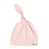 Copper Pearl Baby Beanie Hat Top Knot Stretchy Soft Blush view 1