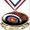 Archery First Place Medal, 3" Gold Archery Board Trophy Medal Award 50 Pack Prime view 1