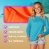 INGEAR Girls Long Sleeve Rash Guard Swim Shirt Outdoor Sports Shirt Lightweight Athletic Tee Protective Quick Dry (Purple, Medium) view 2