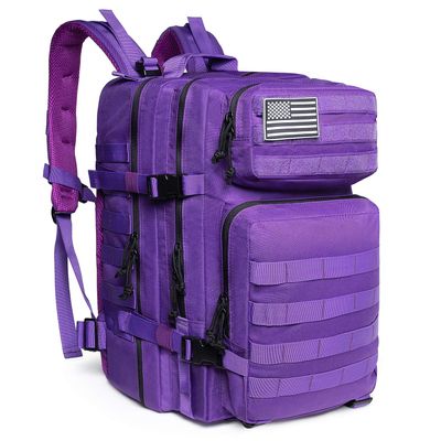 QT&QY 45L Military Tactical Backpacks Molle Army Assault Pack 3 Day Bug Out Bag Hiking Treeking Rucksack