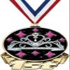 Beauty Queen First Place Medal, 3" Gold Princess Tiara Pageant Trophy Medal Award 100 Pack Prime view 1