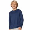 INGEAR Boys Rash Guard Long Sleeve Swim Shirt - Quick Dry UPF 50+, Kids Fishing Shirt, Dry fit Shirts for Boys Sizes XS-XL Navy view 1
