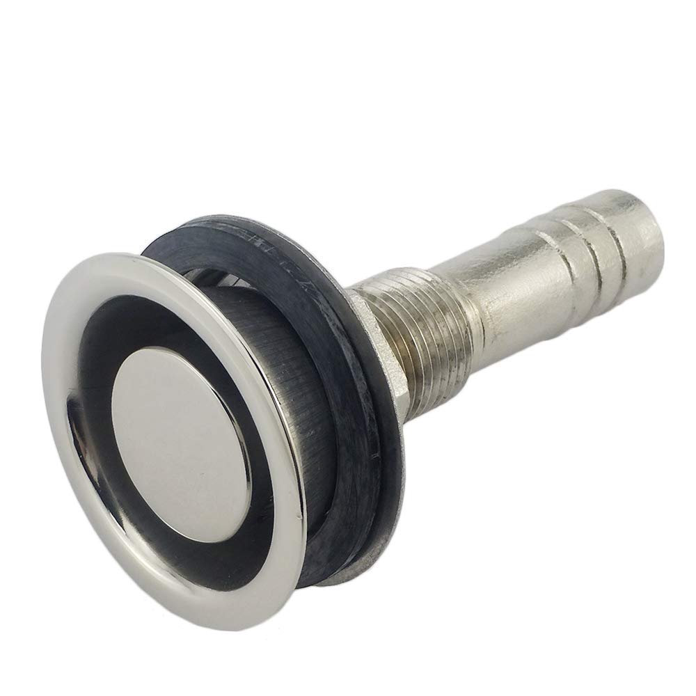 5/8"O.D.Marine Grade 316 Stainless Steel Fuel Gas Tank Vent Cowl Vent with Mounting Gasket Hardware Fitting for Marine Boat Yacht