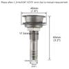5/8"O.D.Marine Grade 316 Stainless Steel Fuel Gas Tank Vent Cowl Vent with Mounting Gasket Hardware Fitting for Marine Boat Yacht view 2