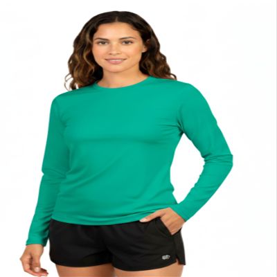 INGEAR Women's Rash Guard Shirts UPF 50+ Sun Protection, Lightweight Swim Shirts for Women, Quick Dry Womens Fishing Shirt Sizes S-XXL (Seafoam, Medium)