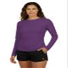 INGEAR Women's Rash Guard Shirts UPF 50+ Sun Protection, Lightweight Swim Shirts for Women, Quick Dry Womens Fishing Shirt Sizes S-XXL (Purple, X-Large) view 1
