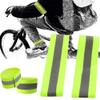 preliked High Visibility Reflective Bands Wristbands, 2Pcs Safety Reflective Arm Wrist Band Belt Strap Sports Night Running Cycling Green view 4