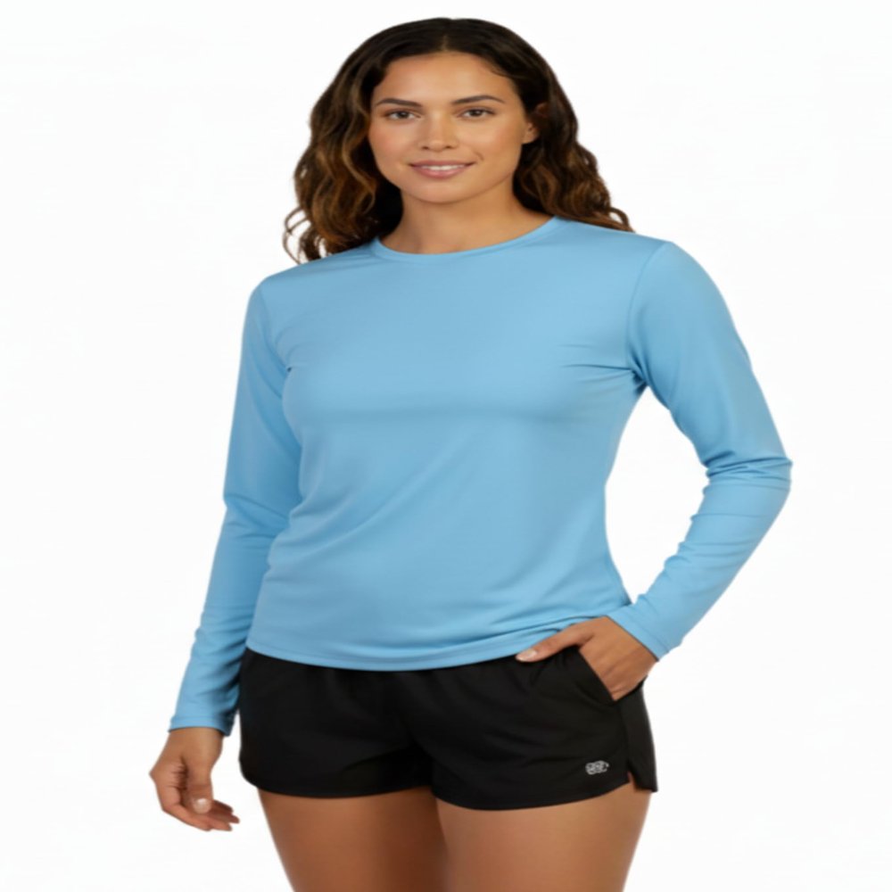 INGEAR Women's Rash Guard Shirts UPF 50+ Sun Protection, Lightweight Swim Shirts for Women, Quick Dry Womens Fishing Shirt Sizes S-XXL (Turquoise, Small)