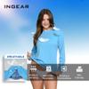 INGEAR Women's Rash Guard Shirts UPF 50+ Sun Protection, Lightweight Swim Shirts for Women, Quick Dry Womens Fishing Shirt Sizes S-XXL (Black, Small) view 2