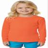INGEAR Girls Long Sleeve Rash Guard Swim Shirt Outdoor Sports Shirt Lightweight Athletic Tee Protective Quick Dry (Orange, Medium) view 1