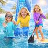 INGEAR Girls Long Sleeve Rash Guard Swim Shirt Outdoor Sports Shirt Lightweight Athletic Tee Protective Quick Dry (Orange, Medium) view 2