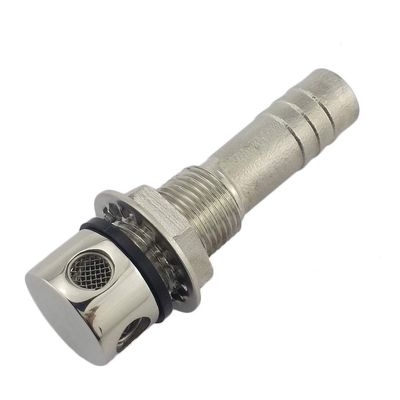 316 Stainless Steel Marine Grade Fuel Gas Tank Vent with Mounting Gasket Hardware Fitting for 5/8inch Hose