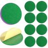 Gejoy 94 mm Hockey Paddle Pads Self Adhesive Replacement Hockey Mallet Felt Pads Green Felt Sticker for 96 mm Pushers(8) view 1
