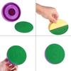 Gejoy 94 mm Hockey Paddle Pads Self Adhesive Replacement Hockey Mallet Felt Pads Green Felt Sticker for 96 mm Pushers(8) view 2