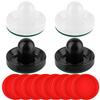 Coopay Air Hockey Pushers and Pucks, Air Hockey Paddles, Goal Handles Paddles Replacement Accessories for Game Tables (4 Striker, 8 Red Puck Pack) view 1