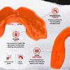 SAFEJAWZ Sports Mouthguard Slim Fit, Adult and Junior Mouth Guard with Case for Boxing, Basketball, Lacrosse, Football, MMA, Martial Arts, Hockey and All Contact Sports (Adult 12+ Years, Orange) view 4