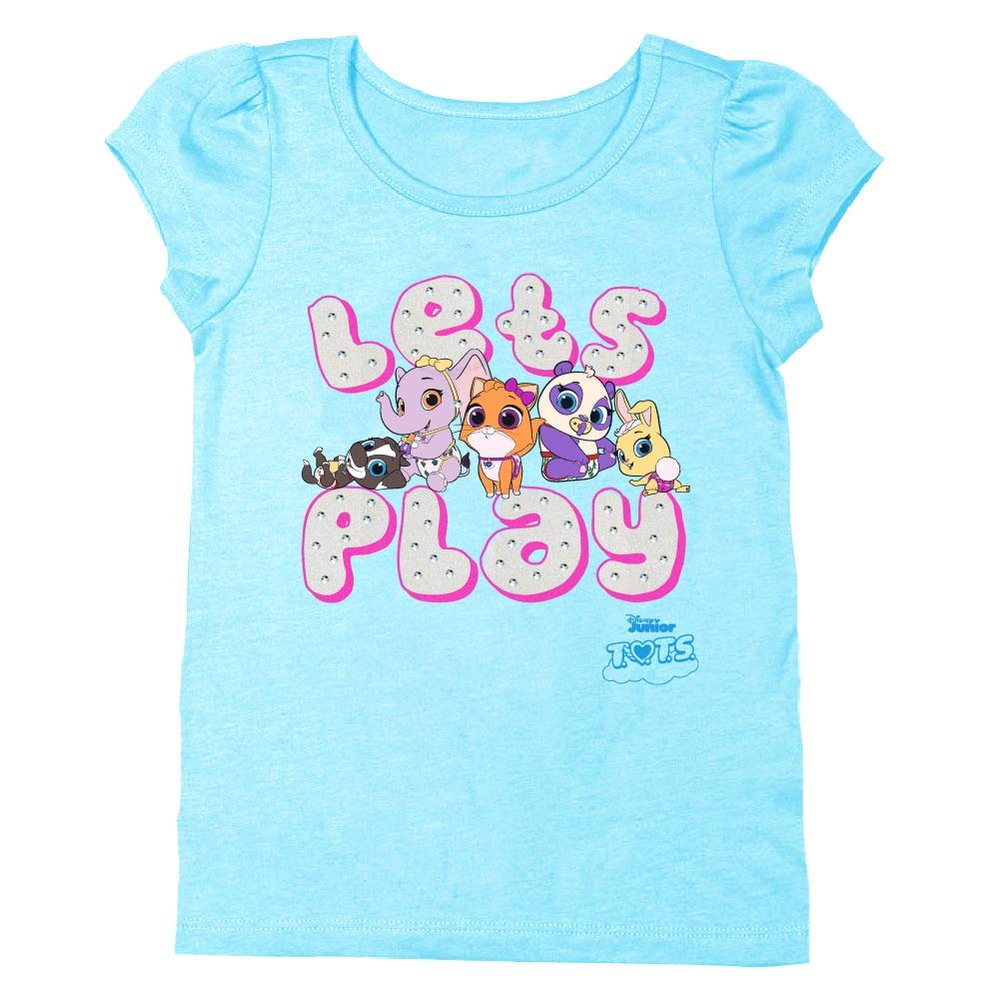 Disney Jr. T.O.T.S. Short Sleeve Girls Toddler T-Shirt - T.O.T.S. (Tiny Ones Transfer Service) Light Blue
