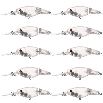 FREE FISHER Lure Blanks,Unpainted Fishing Lures,20pcs Crankbait Blanks Bodies Square Crankbait Blank Lure Baits 105mm/12.8g
