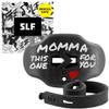 SLEEFS Football Mouth Guard - Youth Mouthguard with Strap - Lip/Teeth Protector Mouthpiece - No Boil - for Youth/Adults, Maximum Air Flow, for All Sports - Momma This One for You in Black view 1