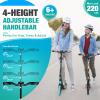 BELEEV V5 Scooters for Kids 6 Years and up Teens and Adults, Foldable Kick Scooter 2 Wheel, Quick-Release Folding System, 200mm Big Wheels, Lightweight Scooter for Girls Boys with Carry Strap (Aqua) view 2