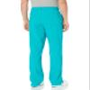 WonderWink W123 Mens Flat-Front Cargo Pant  Teal Blue, XL view 2