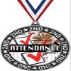 Attendance Second Place Medals, 2 3/4" Silver Perfect Attendance Trophy Medal Award 100 Pack Prime view 1