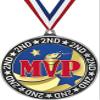 MVP Recognition Second Place Medals, 2 3/4" Silver Most Valuable Player Trophy Medal Award 100 Pack view 1