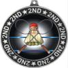 Badminton Second Place Medals, 2 3/4" Silver Badminton Trophy Medal Award 20 Pack view 2
