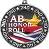 AB Honor Roll Second Place Medals, 2 3/4" Silver Honor Roll Trophy Medal Award 50 Pack Prime view 2