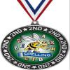 Spelling Second Place Medals, 2 3/4" Silver Kids Spelling Bee Trophy Medal Award 20 Pack Prime view 1
