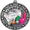 Science Fair Second Place Medals, 2 3/4" Silver Education Science Trophy Medal Award 100 Pack view 2