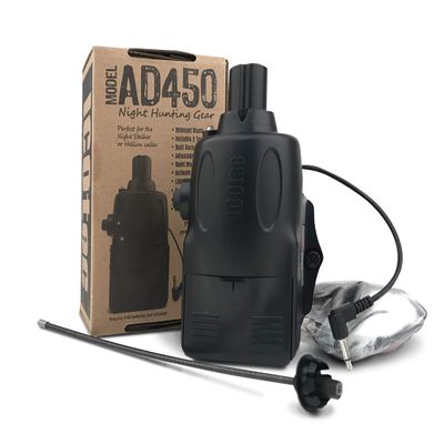 Icotec AD450 Attachable Predator Decoy (Black) - Attaches to Hellion, Sabre and Night Stalker Predator Calls - Adjustable Speed - Includes 2 Toppers - Runs on 4 AA Batteries