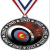Archery Second Place Medals, 2 3/4" Silver Archery Board Trophy Medal Award 50 Pack Prime view 1