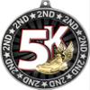 5K Race Second Place Medals, 2 3/4" Silver 5K Trophy Medal Award 50 Pack Prime view 2