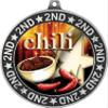Chili Pot Second Place Medals, 2 3/4" Silver Chili Cook Off Trophy Medal Award 50 Pack Prime view 2