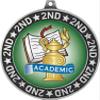 Academic Second Place Medals, 2 3/4" Silver Kids Academic Trophy Medal Award 50 Pack Prime view 2